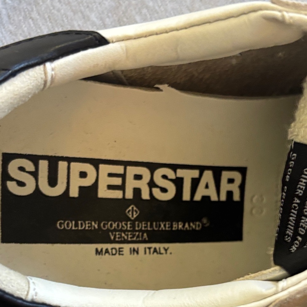 Golden Goose Superstar Sneakers Size 38 US 8 Leather White Gray Black Leapord - Picture 13 of 13